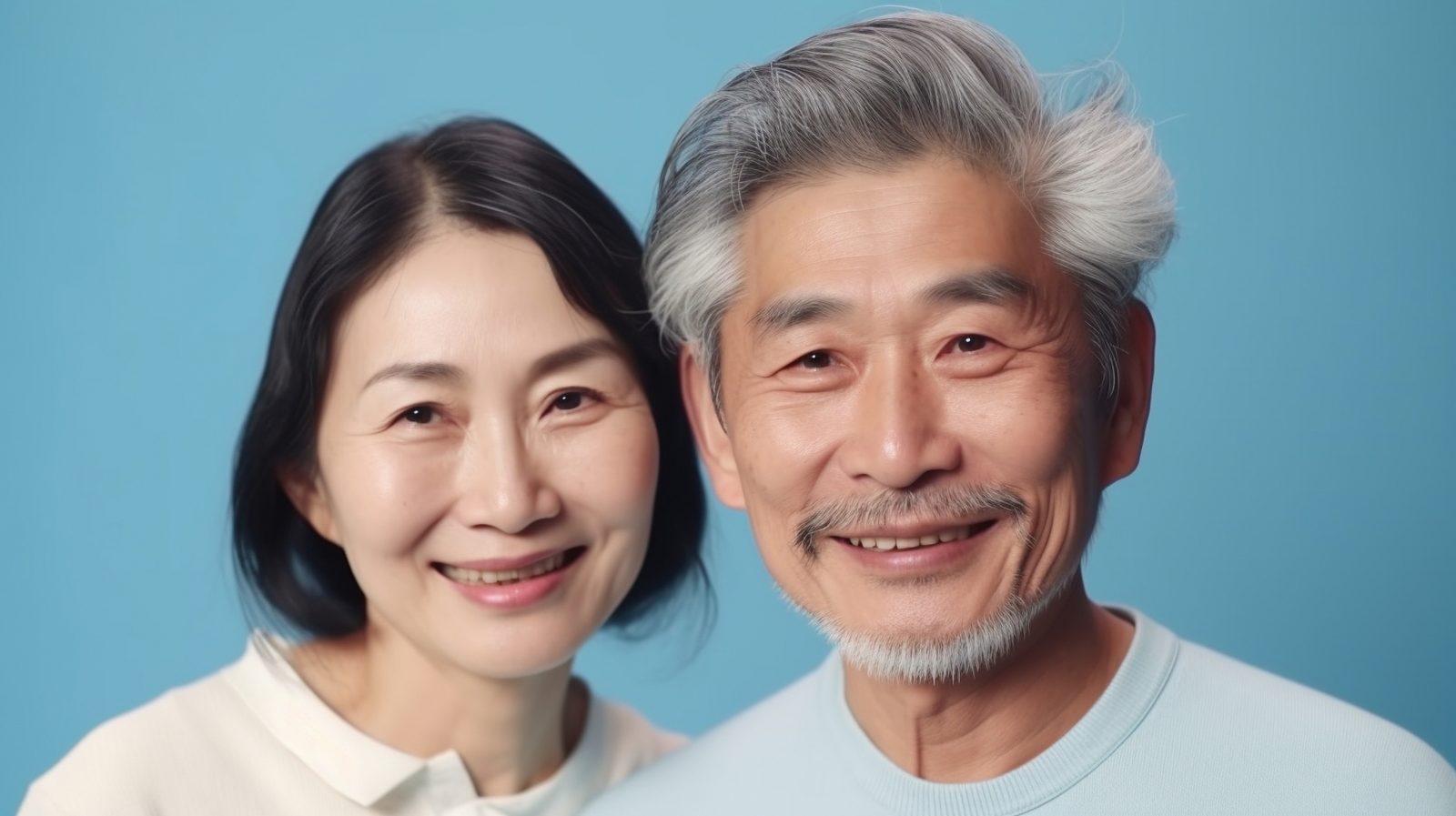 笑顔で過ごすシニアの男女